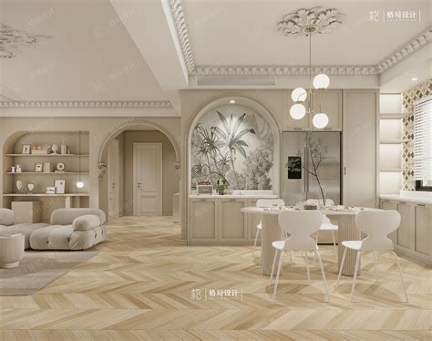 奶油风客厅 - 效果图交流区-建E室内设计网