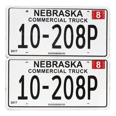 2020 Nebraska Commercial Truck Pair #10208P | Old Plates