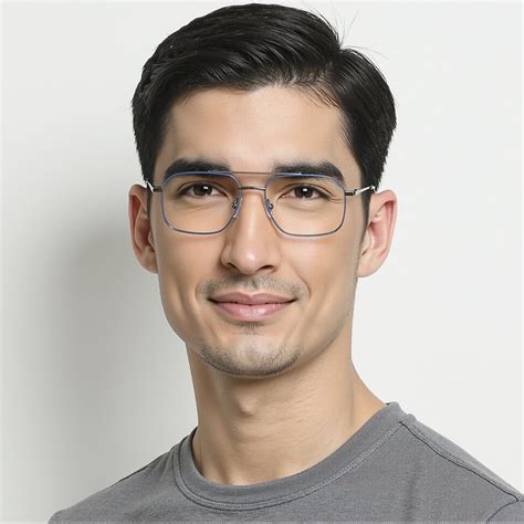 Buy Light Grey Silver Full Rim Square Vincent Chase SLEEK STEEL VC ...