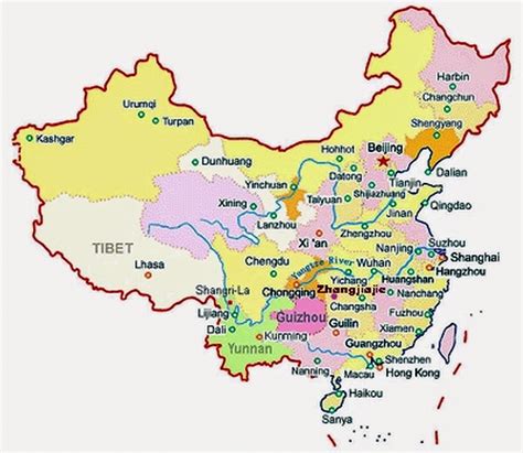 ZHANGJIAJIE NATIONAL FOREST PARK, China: CHINA MAP