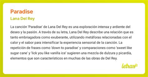 Significado de la canción PARADISE (Lana Del Rey) - LETRAS.COM