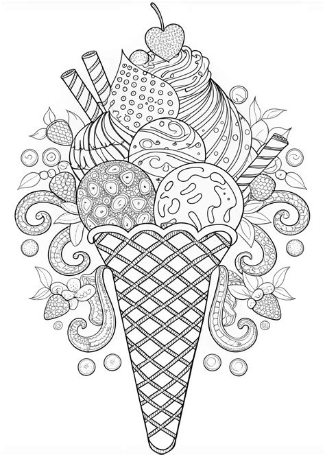 Ice Cream Sundae Coloring Ice Cream Cup Coloring Page Get Coloring