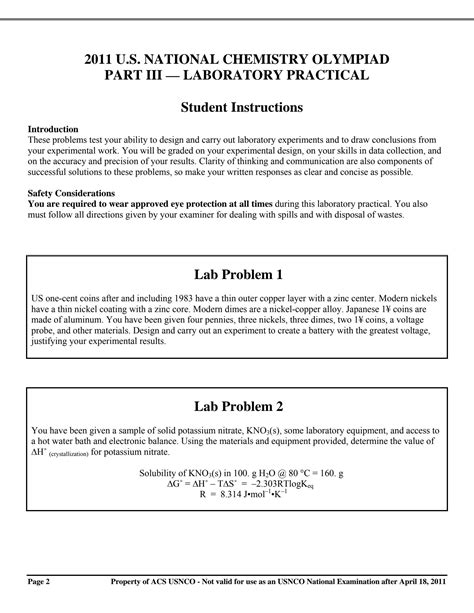 SOLUTION: 2011 usnco national exam part iii - Studypool