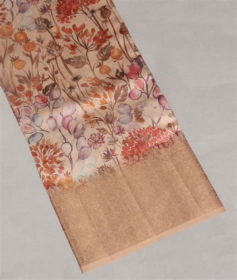 Buy Light Peach Chaniya Silk Saree T384631