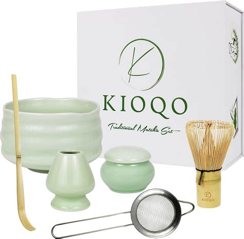 Buy KIOQO Matcha tea set - tea ceremony set - Japanese matcha whisk and ...
