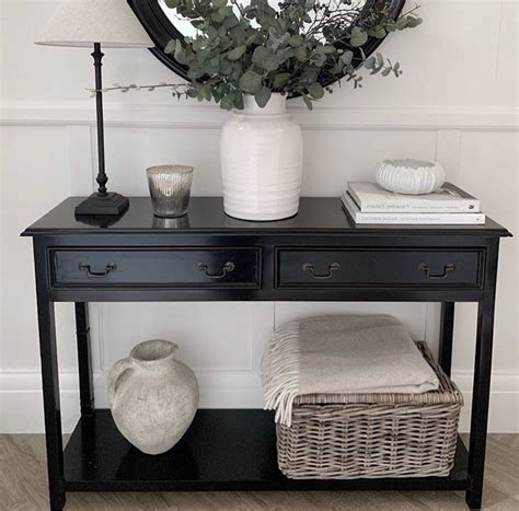 Black Entryway Table With Drawer