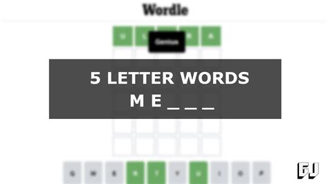 5 Letter Words Starting with ME – Wordle Guides - Gamer Journalist