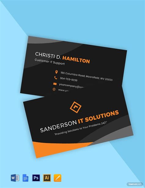 Software Solution Business Cards Examples 的图像结果