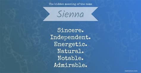 The hidden meaning of the name Sienna | Namious