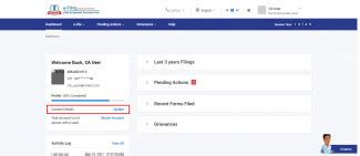 Dashboard and Worklist (CA) User Manual | Income Tax Department
