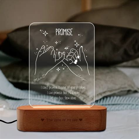 "Promise in Light" Personalized Engraved Couple Lamp – Zoci Voci