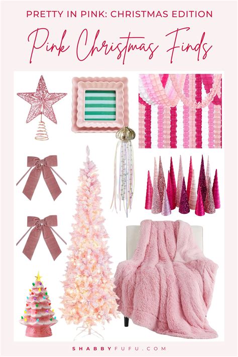 How to Decorate Your Home With Pink Christmas Decorations - shabbyfufu.com