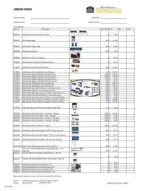 Fillable Online ORDER FORM - Best Western Design Supply Fax Email Print ...