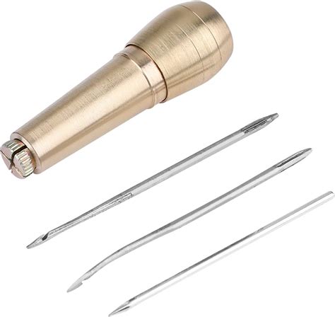 Copper Handle Sewing Awl, Leather Stitching Awl Set Speedy Stitch Sewing Awl Repair Tool with 1 ...