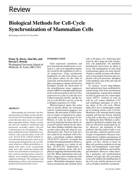 Image result for Cell Cycle Synchronization