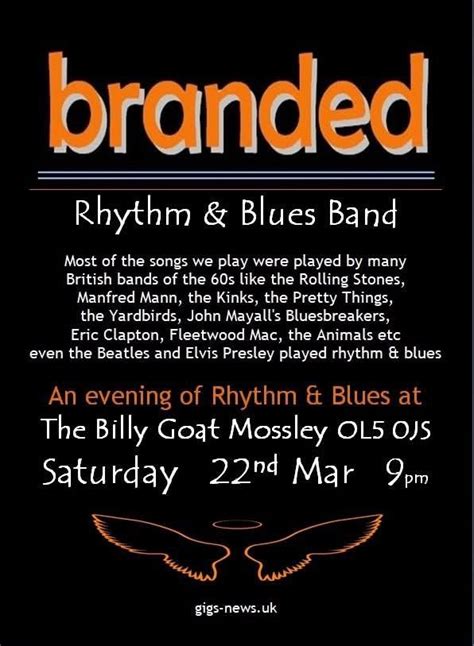 Branded - Rhythm & Blues band live at The Billy Goat Mossley, The Billy ...