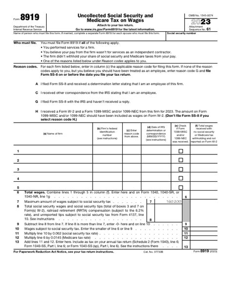 Image result for Form 8919 Example