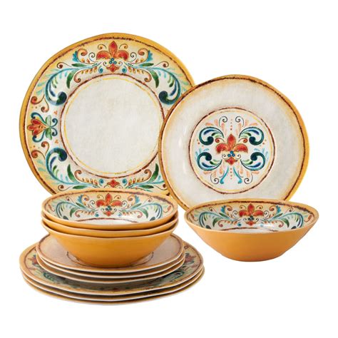 Snapklik.com : UPware 12 Piece Tuscany Melamine Dinnerware Sets
