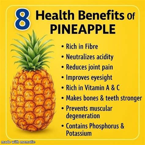 Pin by Sgt Rock on Recipes/Nutrition/Health in 2025 | Pineapple health benefits, Pineapple ...