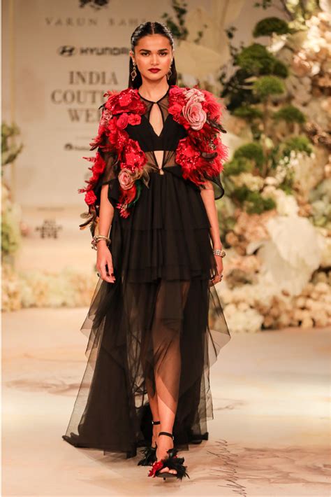 3D Corsage Green Flower Dress with Black Embroidered Stockings