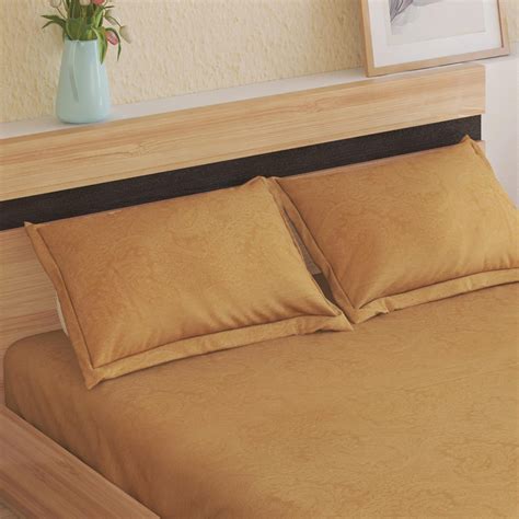 Buy Marshmallow Plus Cotton 300TC Jacquard 3Pcs Super King Bedsheet Set ...