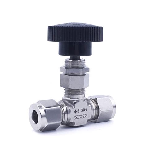 1/8'' 1/4'' 3/8" 1/2" SS304 Card Sleeve Type Adjustable Needle Valve ...