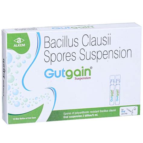 Gutgain Suspension 10X5 ml Price, Uses, Side Effects, Composition ...