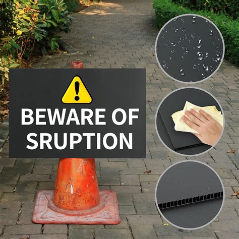 Buy 10 PACK 17x 13 Inches Black Blank Yard Signs - Waterproof ...