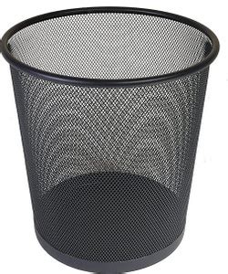 divinezon Metal Mesh Waste Basket Round Cover Less Trash Steel Dustbin ...