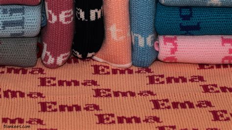 Personalized Baby Blankets with Name All Over | Echo Style