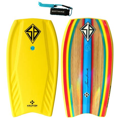 Scott Burke Krypton 3.5ft (1.07m) Bodyboard with Coiled L...