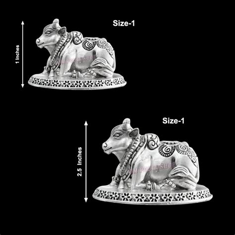 Buy Pure Silver Nandi Idol from India