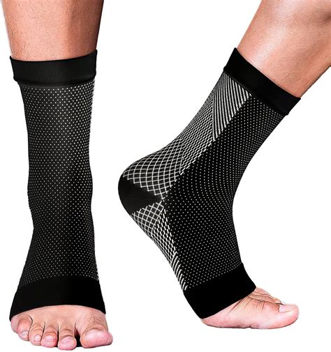 Neuropathy Socks for Men and Women, Ankle Brace Socks and Toeless Compression Socks for Pain ...
