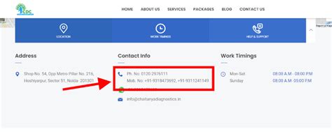 Steps to book lab visit appointment from Chaitanya Diagnostic Centre