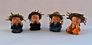 Buy CrazyGifts Baby Monk Buddha Laughing Statue | Polyresin Handcrafted ...