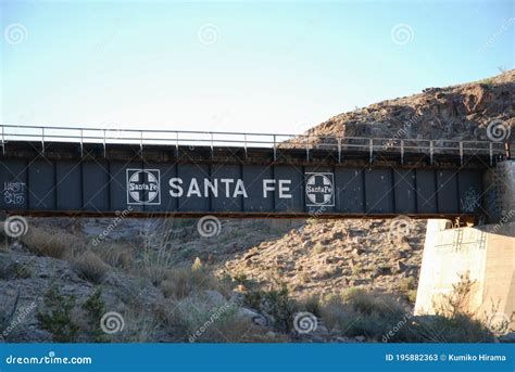 Santa Fe Railway Elevated Bridge Editorial Stock Photo - Image of ...