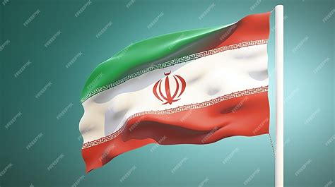 Símbolo de estado de bandera de irán aislado en la bandera nacional de ...