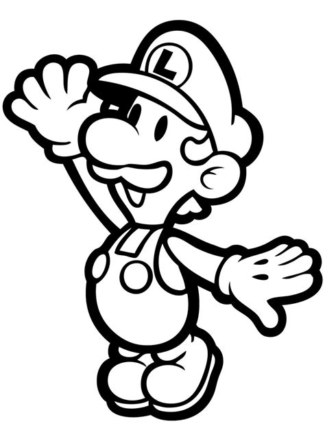 23 Luigi Coloring Pages - ColoringPagesOnly.com