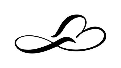 Heart love sign forever logo. Infinity Romantic symbol linked, join ...