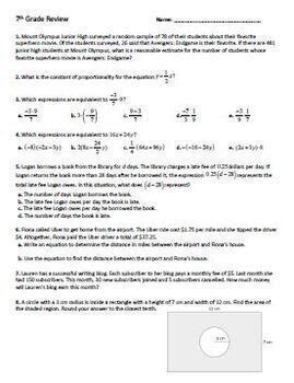 7th Grade Math Review 的图像结果