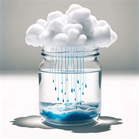Rain Cloud in a Jar in 2025 | Cloud in a jar, Spring crafts for kids, Rain crafts