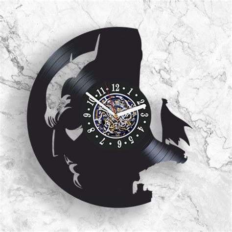 Superhero Silhouette Vinyl Record Original Clock Contemporary Wall Art DC Comics Room Decor ...