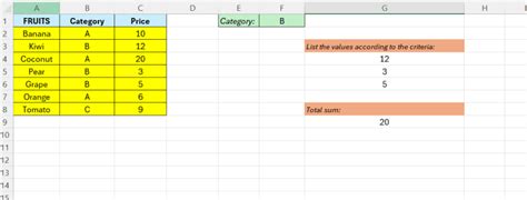 Image result for Excel Filter and Sum Function