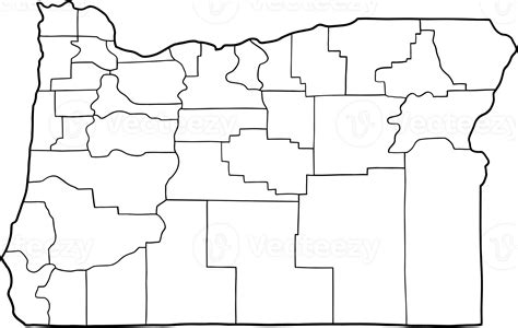 doodle freehand drawing of oregon state map. 34334900 PNG