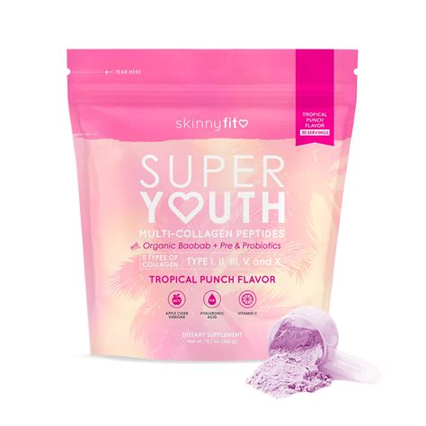 Amazon.com: SkinnyFit Super Youth Tropical Punch Multi-Collagen ...