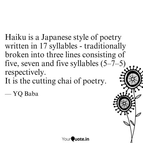 Haiku is a Japanese style... | Quotes & Writings by YourQuote Baba ...