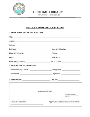 library book request template Doc Template | pdfFiller