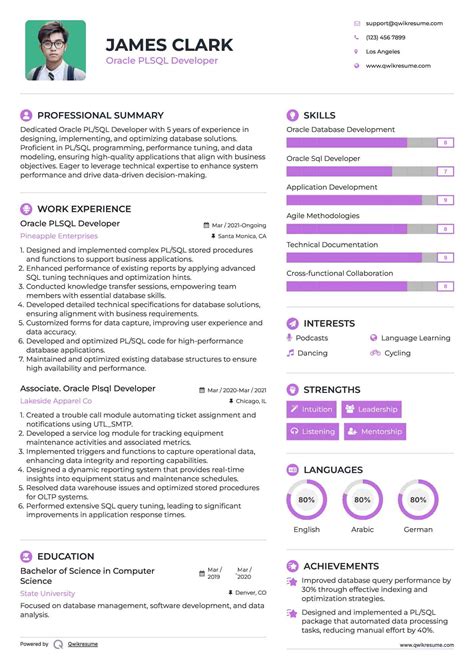 Image result for Oracle Developer Resume Sample