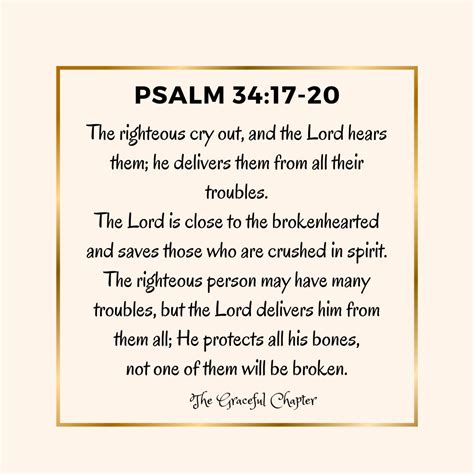 Reflections - Psalm 34:17-20- God Hears Our Cries - The Graceful Chapter