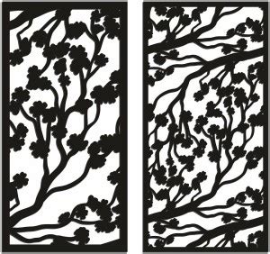 CVANU Wooden Decorative Flowers Hanging on 2 Panel Cutout for Wall ...